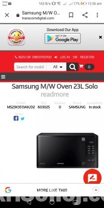 Samsung microwave oven    SKU:OX34777